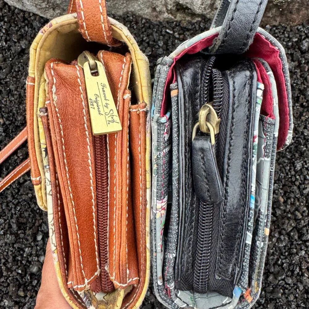 Set of 2 Sharif Signature Collection Map Crossbody Bag Bundle - Picture 10 of 17